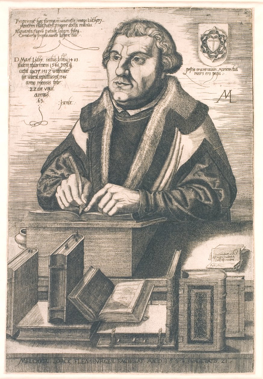 Portrett av Martin Luther av Melchior Lorck