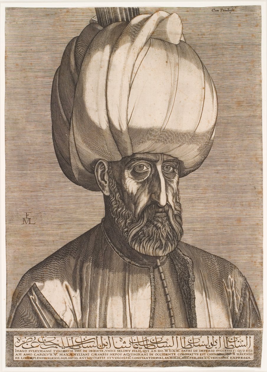 Portrett av Sultan Suleiman den storslåtte av Melchior Lorck