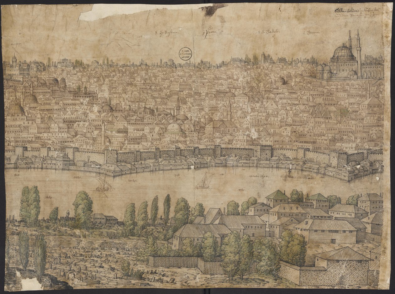 Prospekt av Konstantinopel, ark 14, Melchior Lorck, 1559 av Melchior Lorck