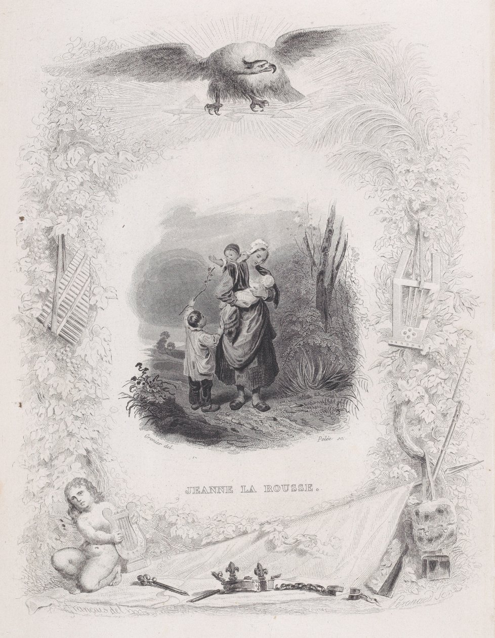 Jeanne the Redhead, fra The Songs of Béranger, 1829. av Melchior Peronard