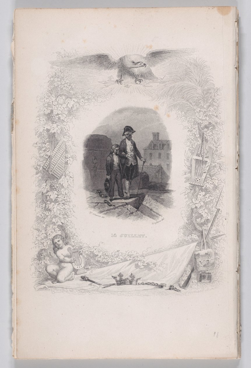 Fjortende juli fra The Songs of Béranger, 1829. av Melchior Peronard