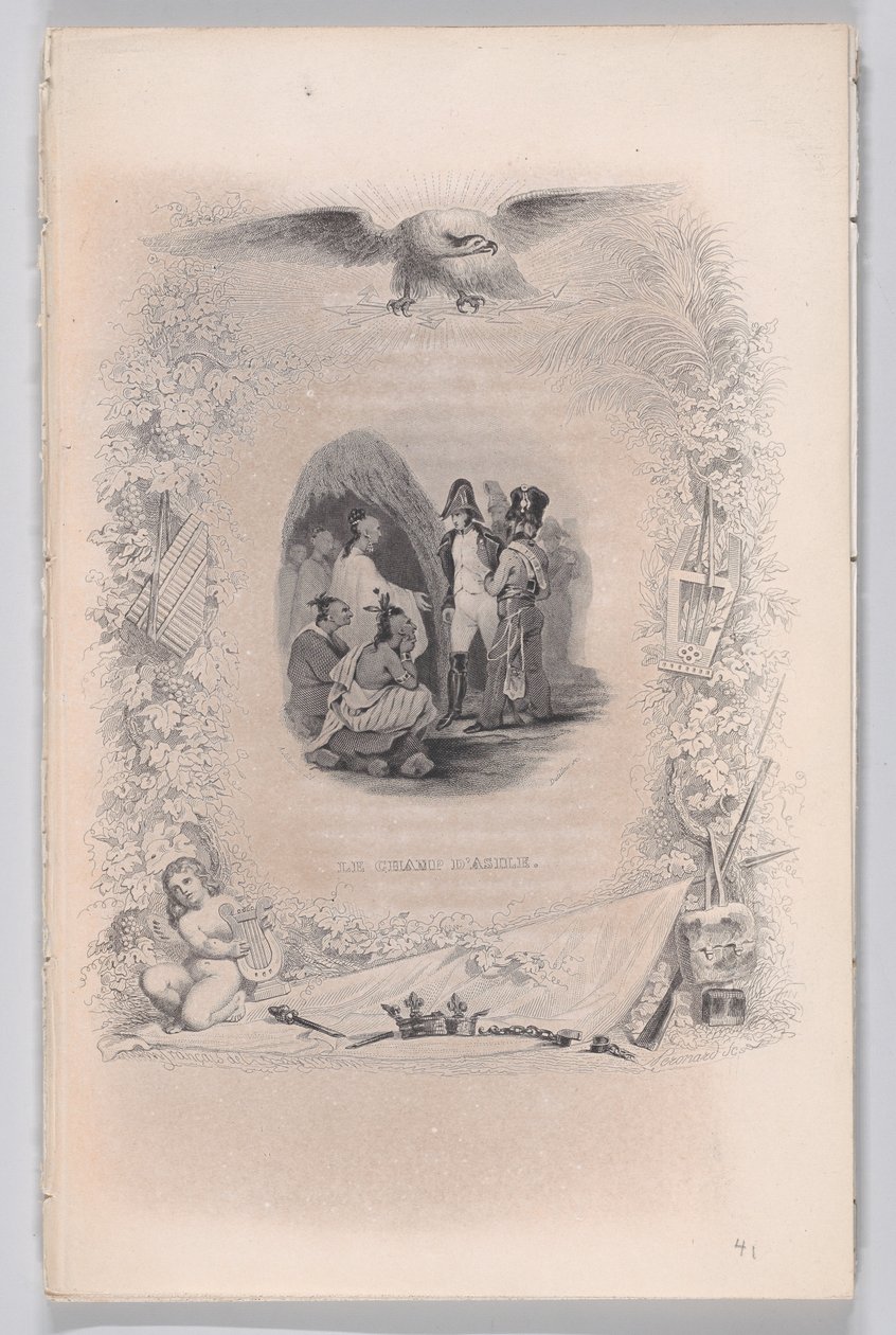 Asylfeltet fra The Songs of Béranger, 1829 av Melchior Peronard
