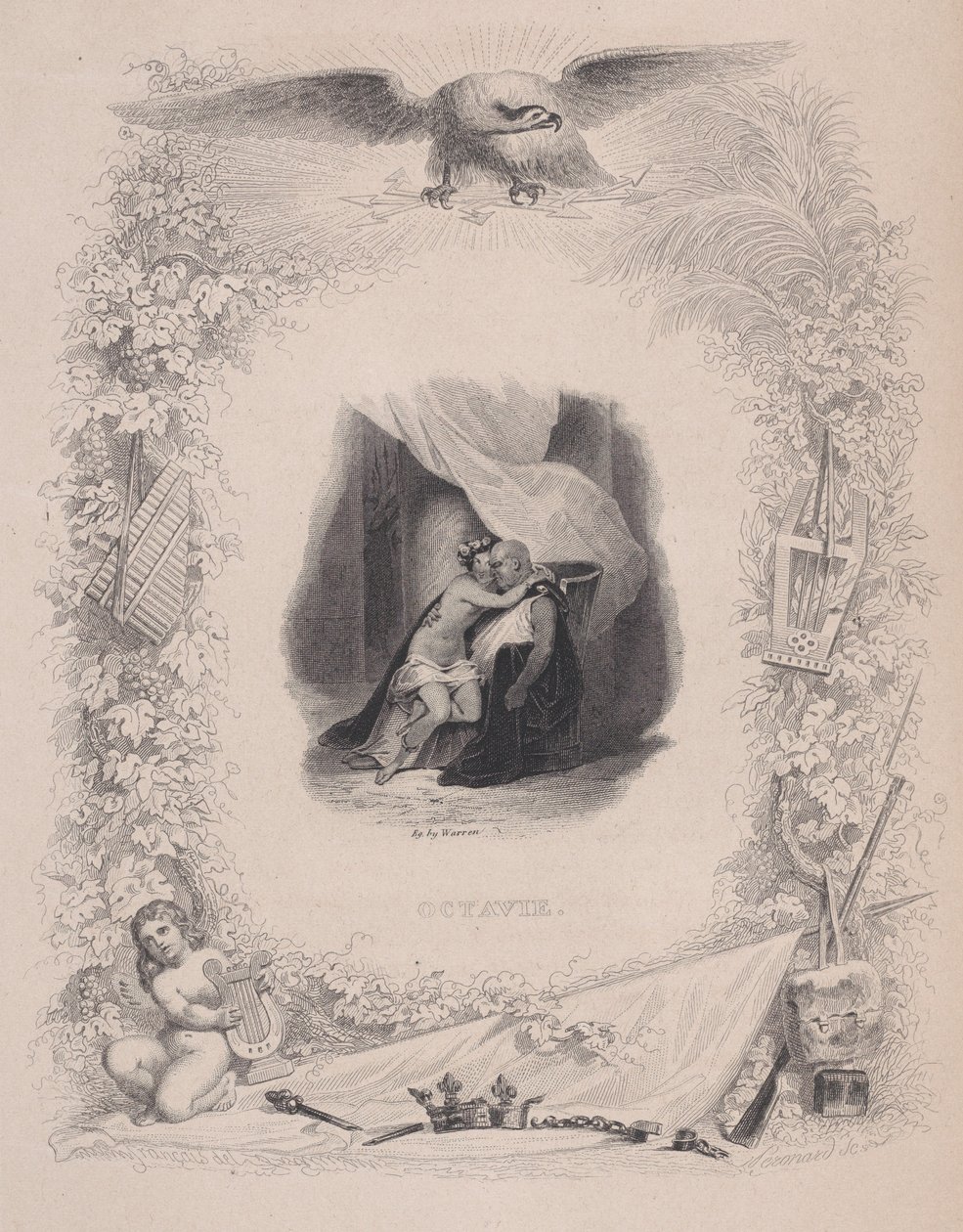 Octavie, fra The Songs of Béranger, 1829. av Melchior Peronard