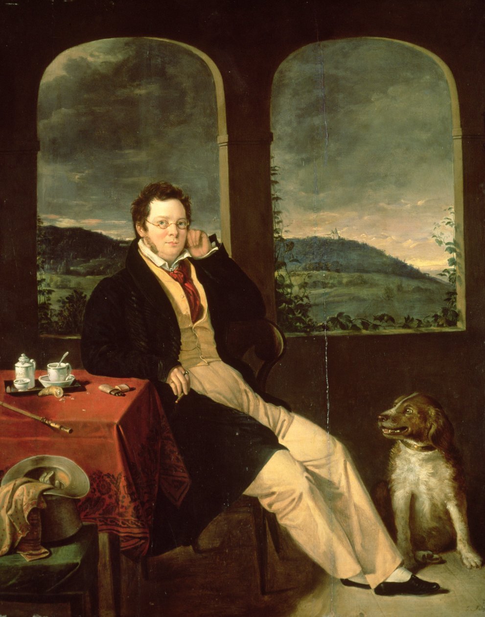 Portrett av Schubert av Gabor Melegh