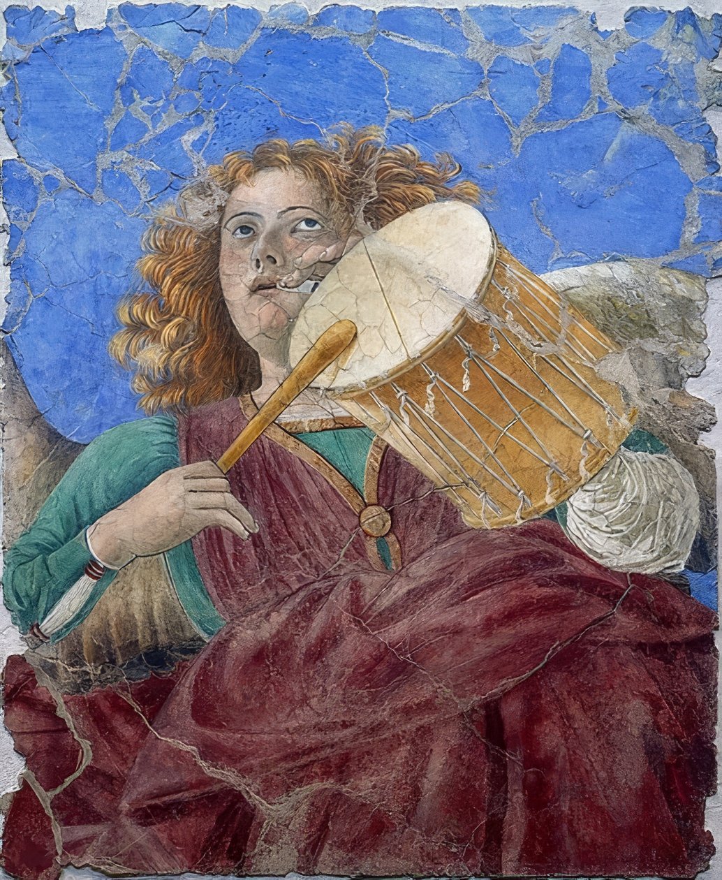 Engel lager musikk. Rundt 1480 av Melozzo da Forli