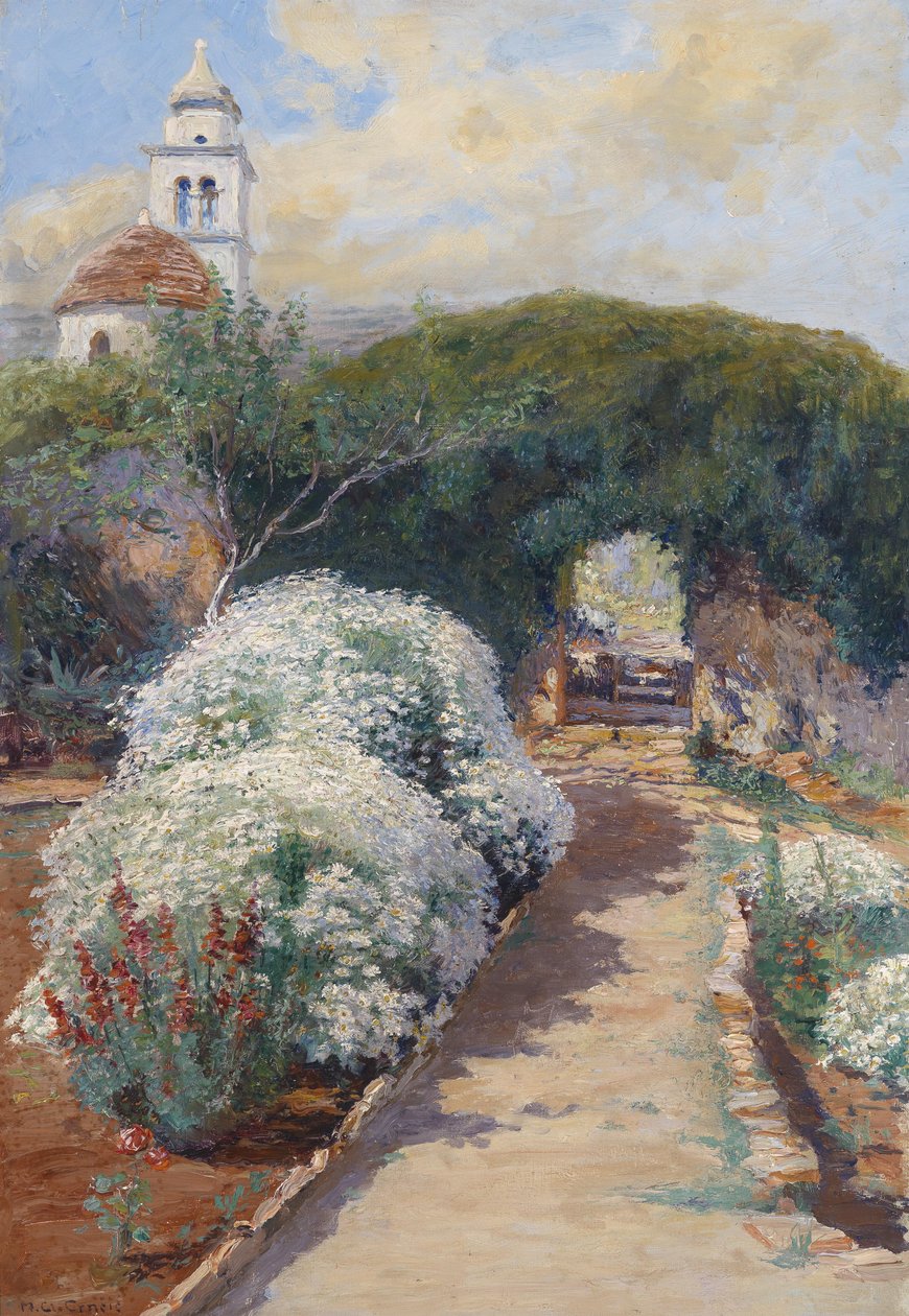 Blühender Klostergarten i Novi Vinodolski av Menci Clement Crnčić