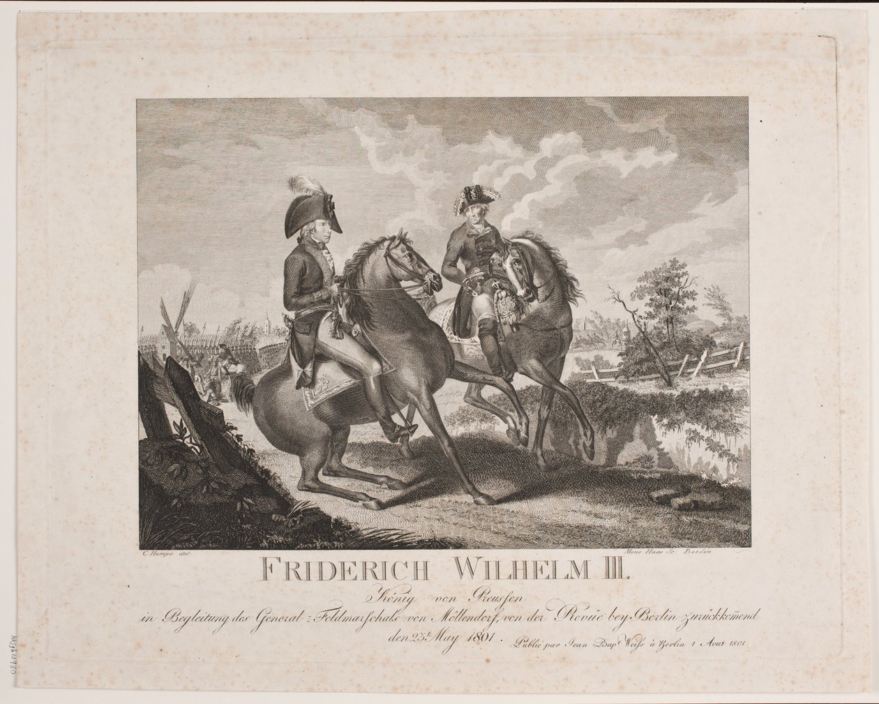 Frederik Wilhelm II av Preussen og feltmarskalk Möllendorf av Meno Haas