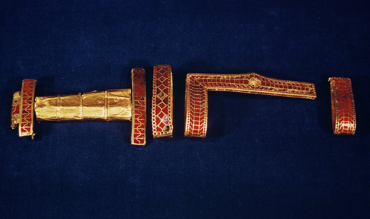 Sverdpynt fra Treasure of Childeric I (426-491) Kongen av de saliske frankerne (gull og granat) (se også 161328, 673214 og 694817) av Merovingian