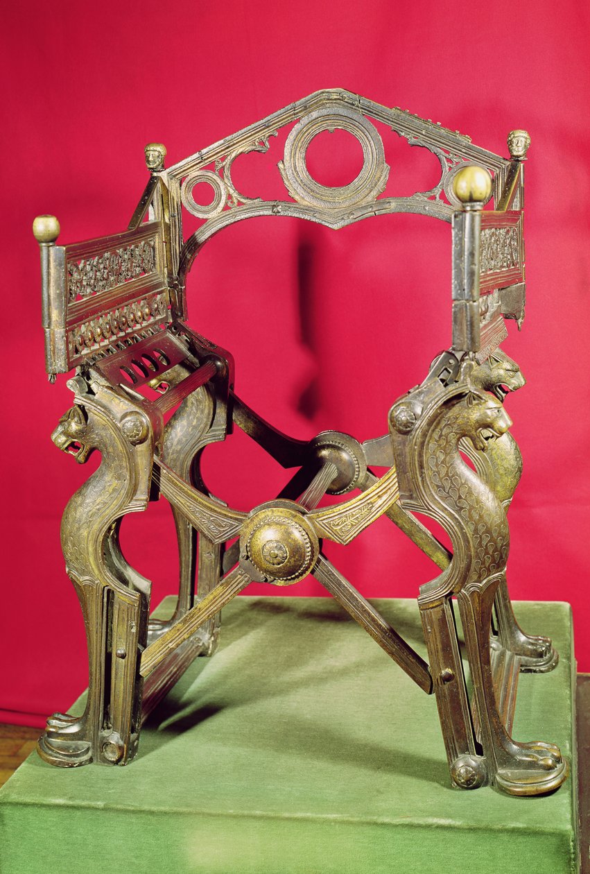 Kong Dagoberts trone, (forgylt metall) av Merovingian
