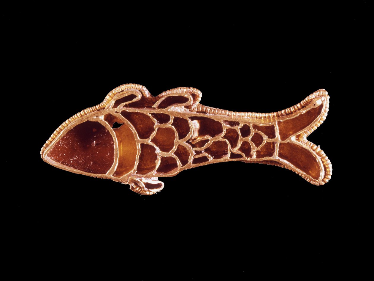 Fibula (Frankrike) fra 600-tallet. Museum of Saint-Germain-en-Laye av Merovingian Merovingian