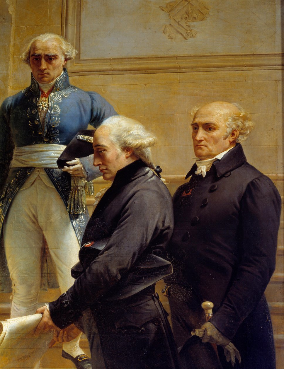 Portrett av den franske arkitekten Pierre Francois Leonard Fontaine (1762-1853) Detalj av malerier av Merry Joseph Blondel (1781-1853) av Merry Joseph Blondel