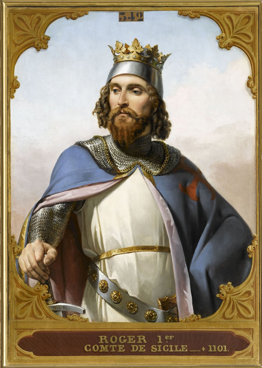 Roger I av Sicilia 1031-1101, 1840-årene. av Merry Joseph Blondel
