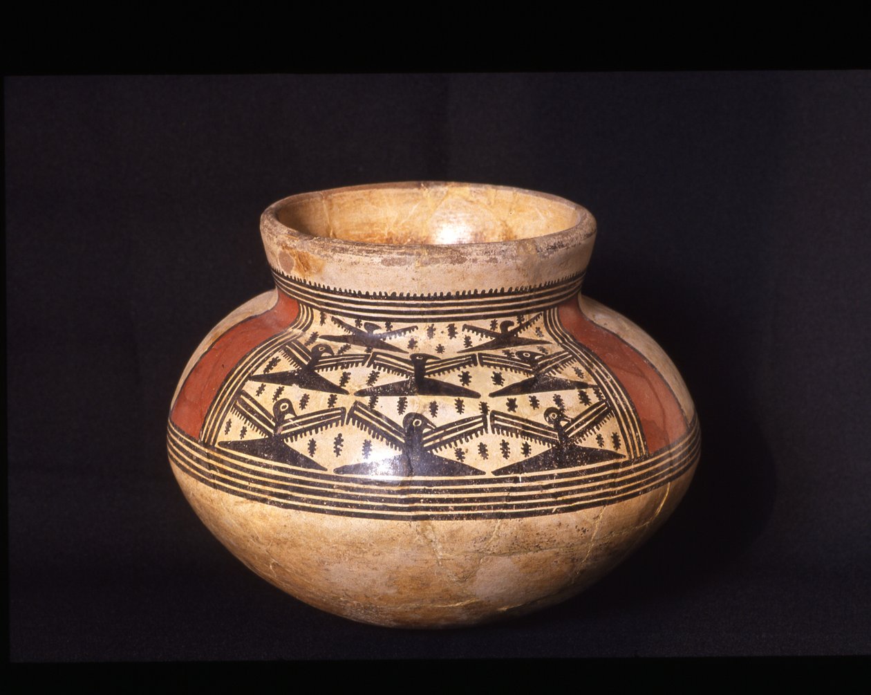 Begravelsesvase med kort hals, Tonosi - El Indio phase, 300-500 AD (keramikk) av Mesoamerican