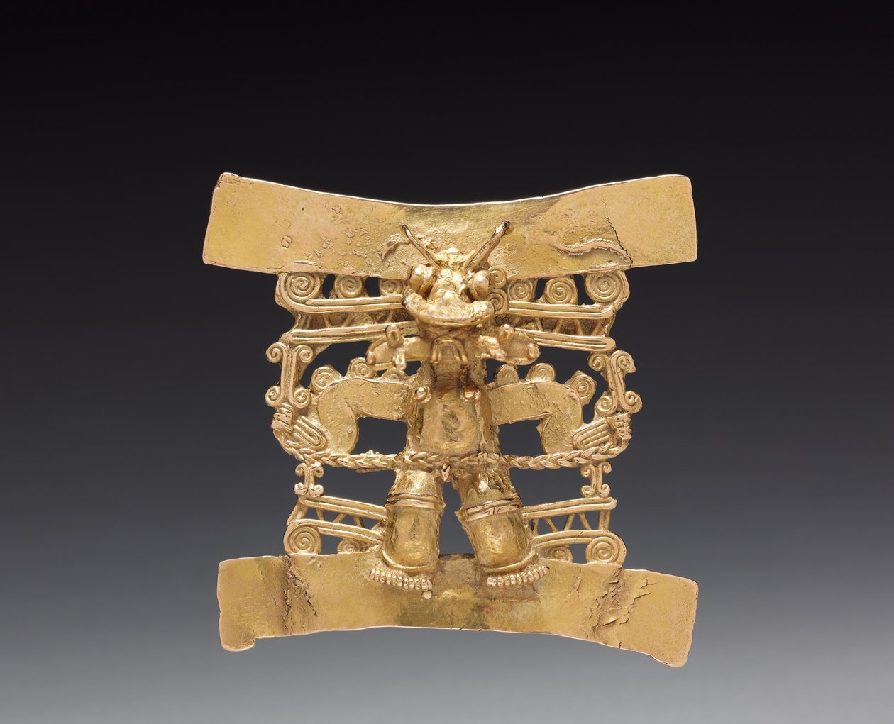 Dyrehodet figuranheng, ca. 1000-1550 (støpt gull) av Mesoamerican Mesoamerican