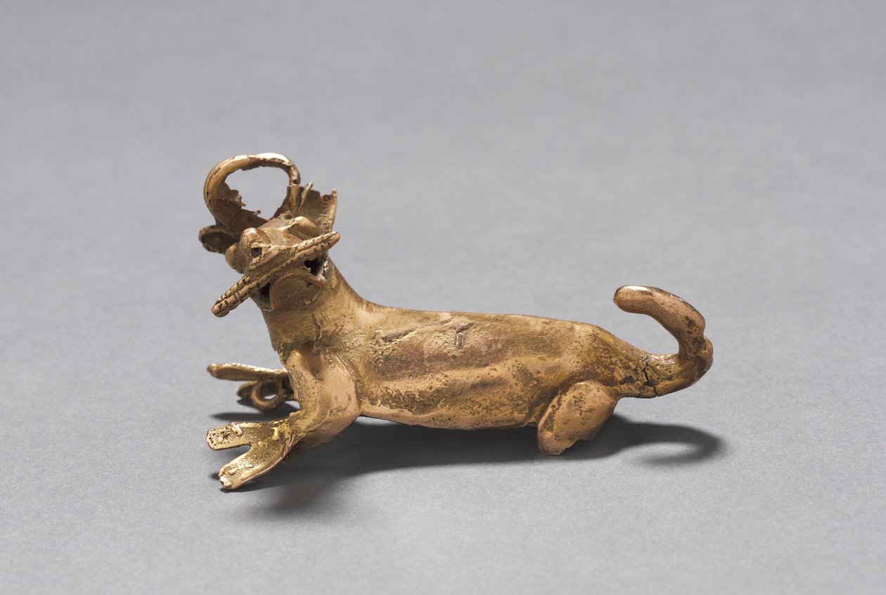 Deer Eating Corn Anheng, ca. 1000-1550 (støpt gull) av Mesoamerican Mesoamerican
