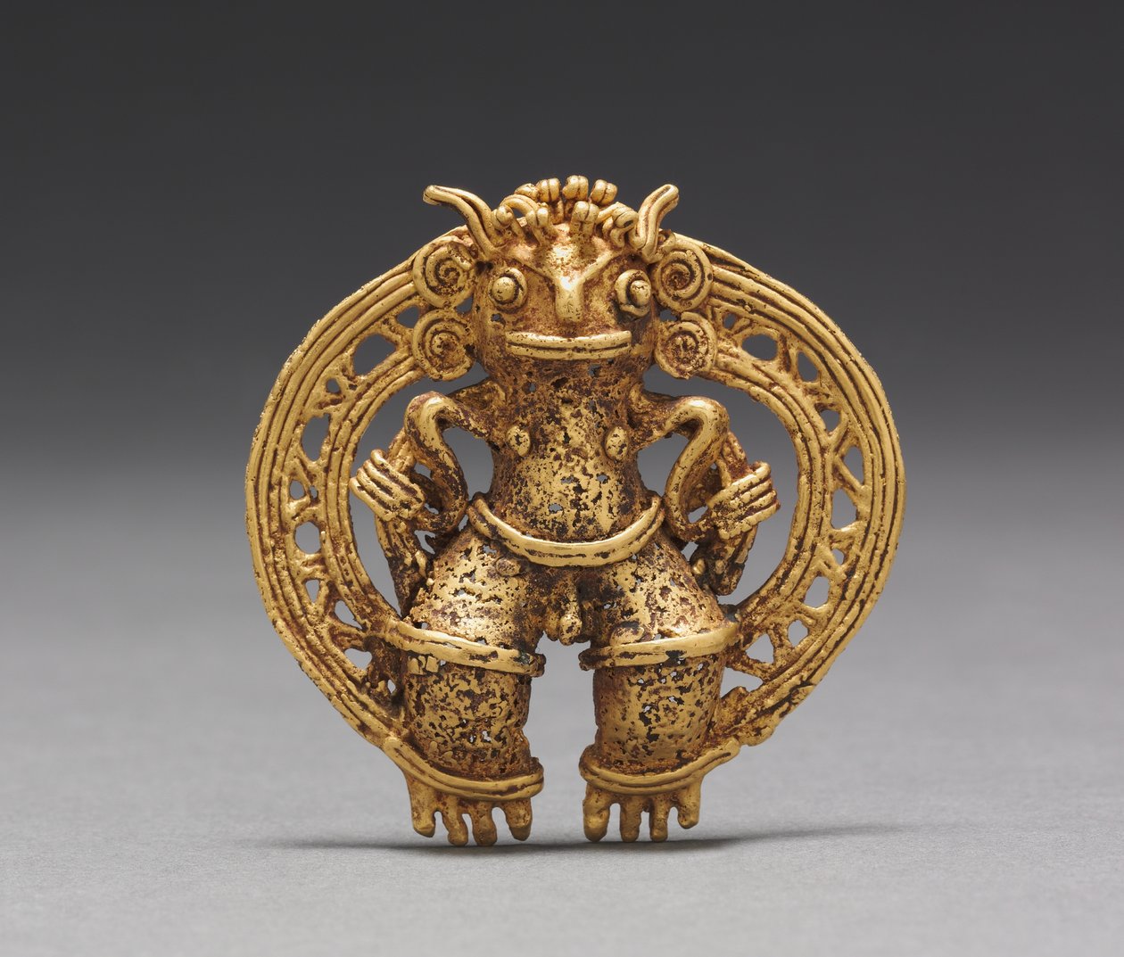 Figuranheng, ca. 1000-1550 (støpt gull) av Mesoamerican Mesoamerican