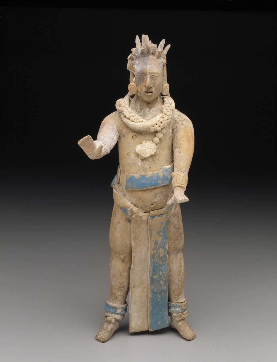 Figur: Stående mann, sen klassisk periode, 650–900 e.Kr. (keramikk og maling) av Mesoamerican Mesoamerican
