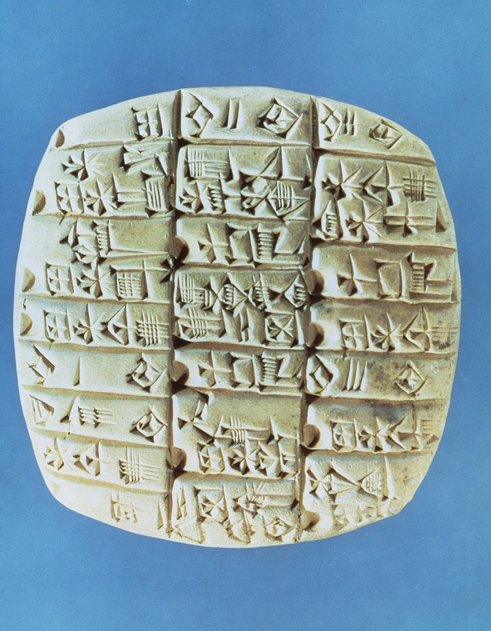 Regnskapstabell med kileskrift, ca. 2400 f.Kr. (terrakotta) av Mesopotamian