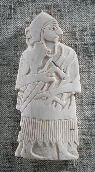 Krigersjef, Mari; c. 2500 f.Kr. (skall) (se også 326736) av Mesopotamian