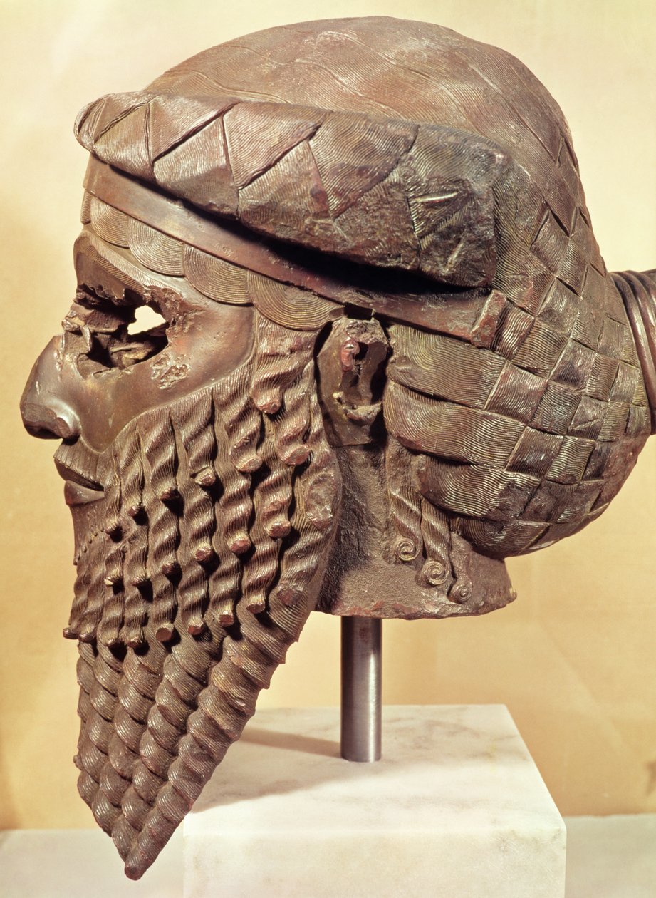 Leder for Sargon I (ca. 2334-2279 f.Kr.) 2400-2200 f.Kr. (kobber) (se også 187024) av Mesopotamian