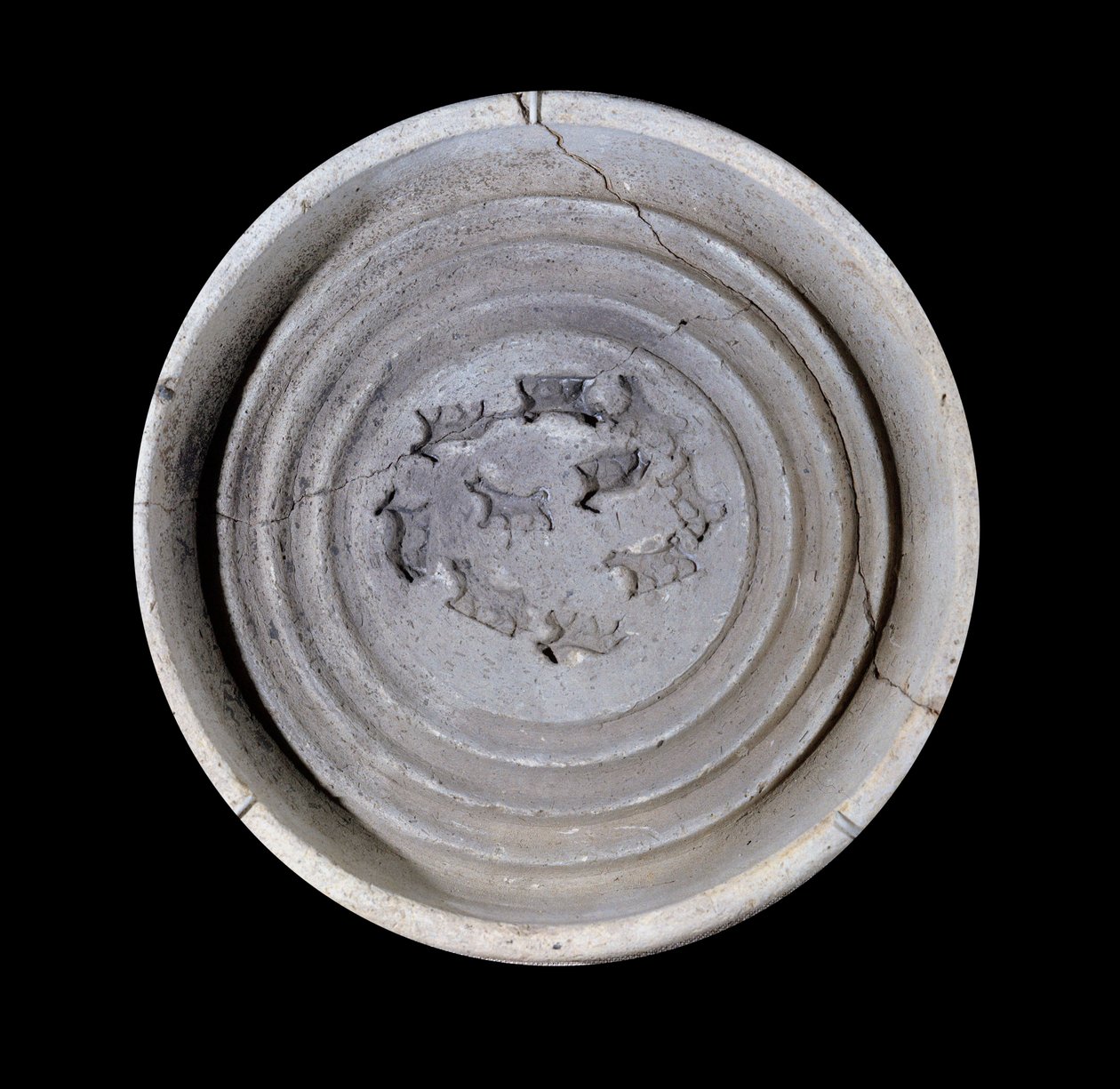 Mesopotamia: terrakottakopp med dyr. 1750 f.Kr. Fra de kongelige rettene til Palace of King Zimri Lim at Mari. Paris, Louvre-museet av Mesopotamian