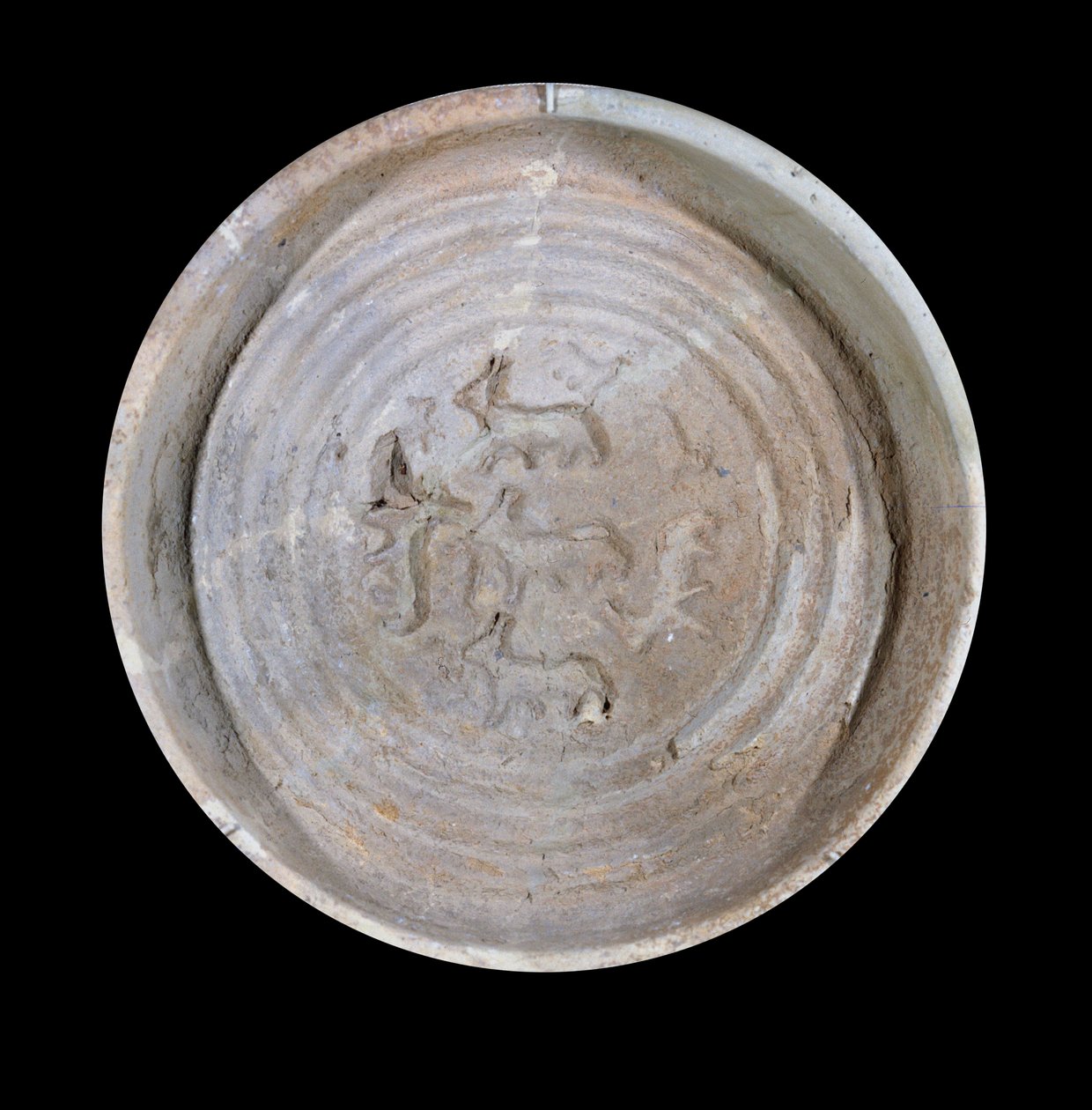 Mesopotamien: terrakottakopp med steinbukk. Rundt 1800 f.Kr. Fra de kongelige rettene til Palace of King Zimri Lim at Mari. Paris, Louvre-museet av Mesopotamian
