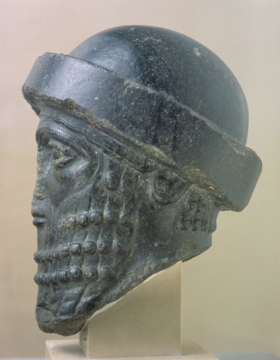 Kongelig overhode, kjent som leder av Hammurabi, Susa, Iran, tidlig i det andre årtusen, f.Kr. 1750 f.Kr. (dioritt) av Mesopotamian
