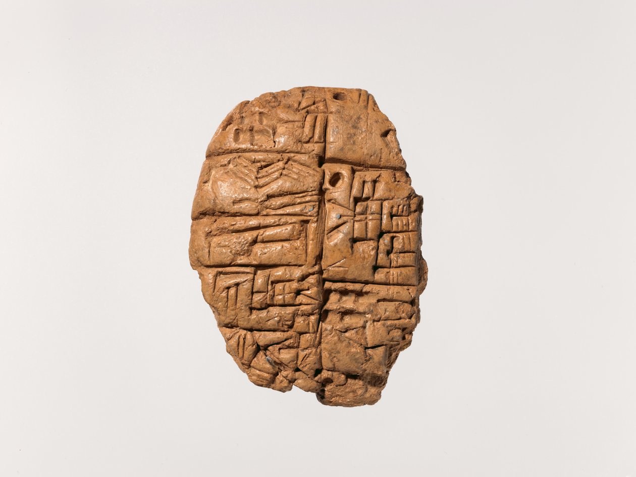 Kileskrifttavle: distribusjon av kobberkniver, ca. 2600–2350 f.Kr. (leire) av Mesopotamian Mesopotamian