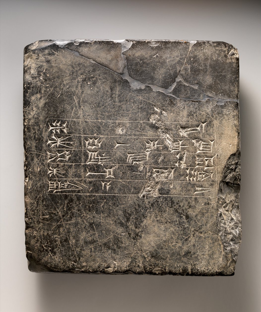 Kassitt kileskrifttavle med sumerisk dedikasjonsinskripsjon fra Ekur, ca. 1500-1400-tallet f.Kr. (svart marmor) av Mesopotamian Mesopotamian