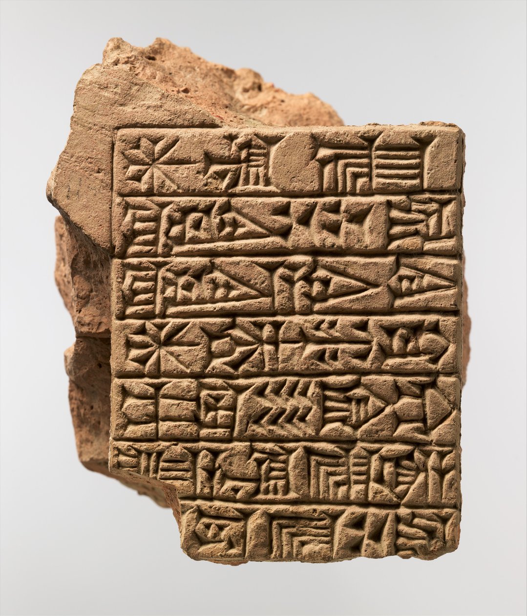 Kassite-innskrevet murstein med sumerisk dedikasjonsinskripsjon av Adad-shuma-usur, ca. 1216–1187 f.Kr. (keramikk) av Mesopotamian Mesopotamian