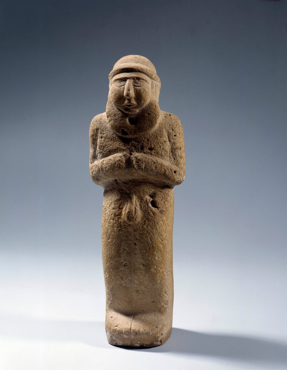Mesopotamia: kalksteinsstatue av kongen naken prest. Urik periode. 3200 f.Kr. Paris, Louvre-museet av Mesopotamian School