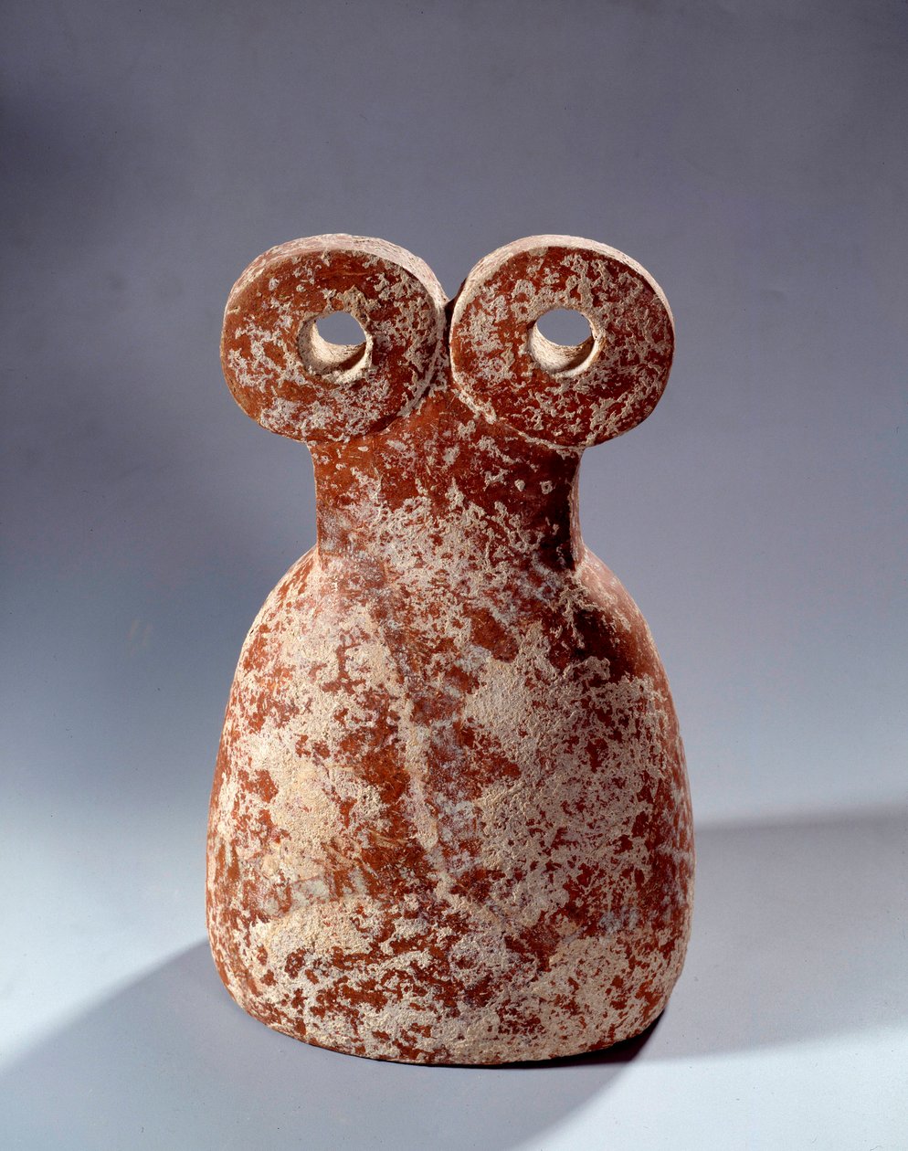 Mesopotamia: idol med terrakottaøyne. 3300-3000 f.Kr. Søn 0,27 m Paris, Musée du Louvre av Mesopotamian School