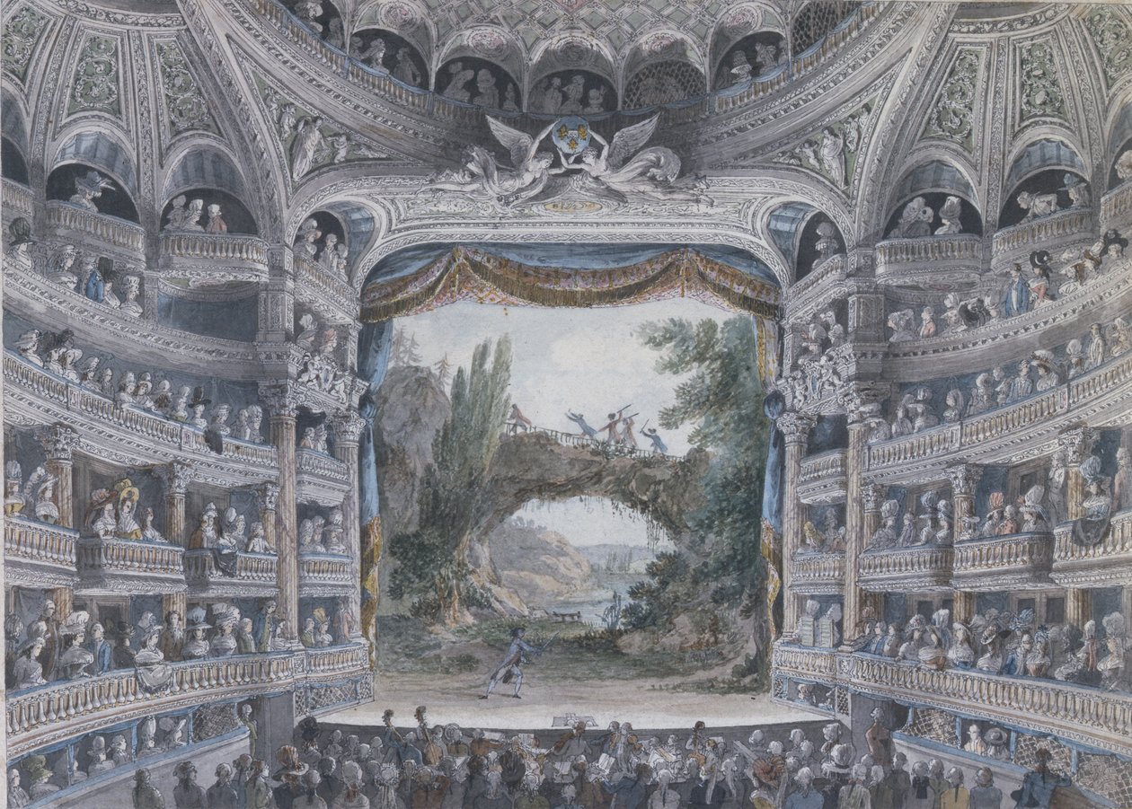 The Comedie Francaise, ca. 1791 av Meunier