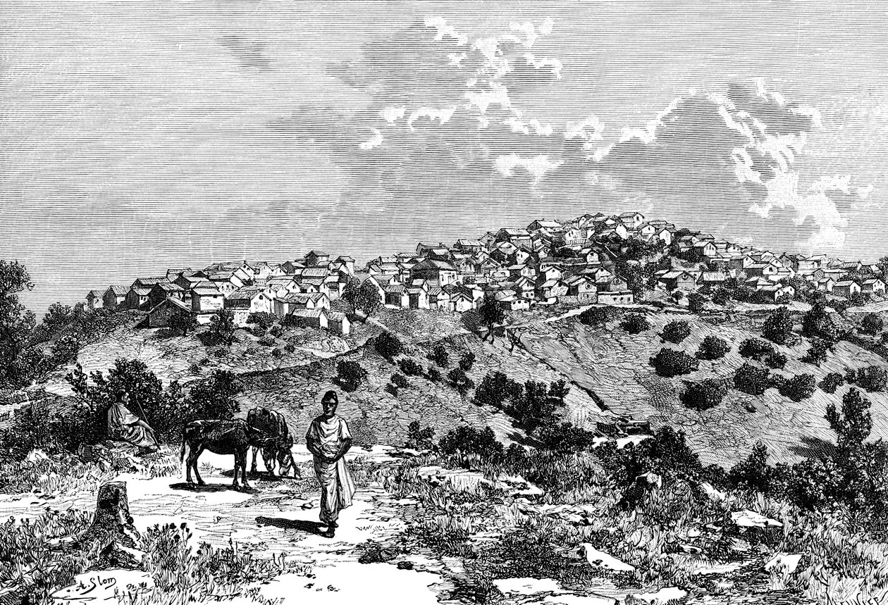 En kabylsk landsby, Nord-Afrika, 1895. av Meunier