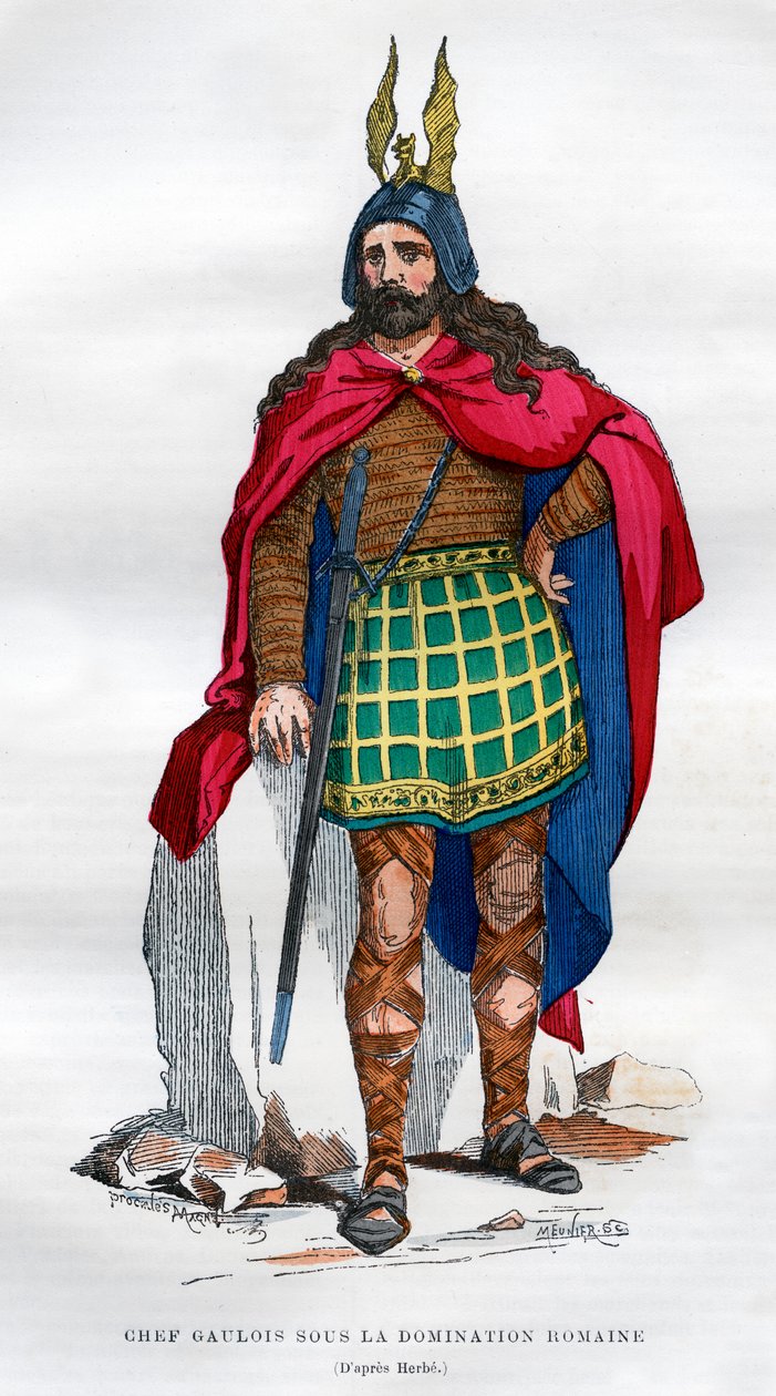 Gallia-høvding under den romerske okkupasjonen, 1. århundre f.Kr. - 5. århundre e.Kr. 1882-1884. av Meunier