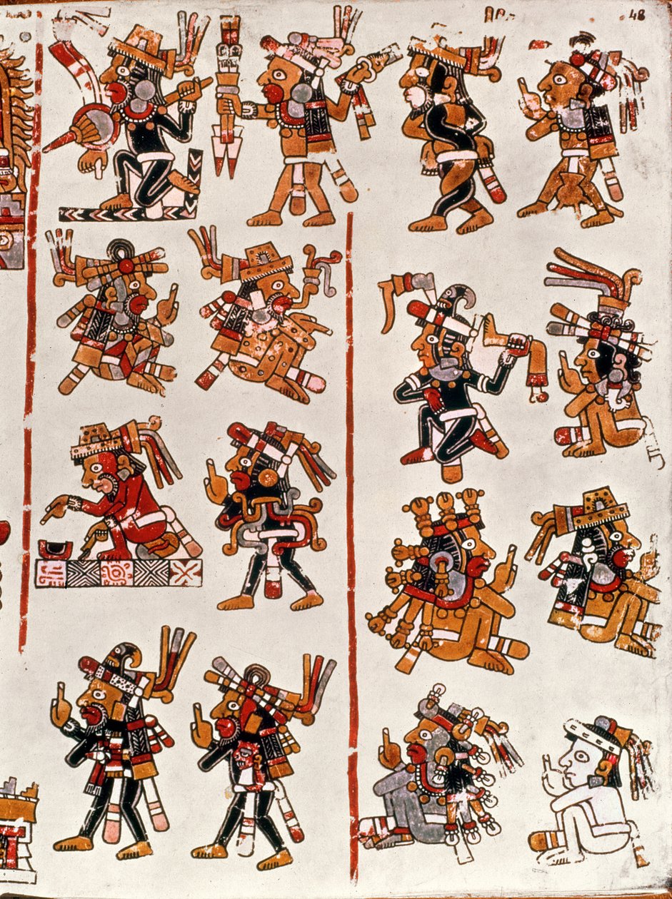 Meksikansk kodeks som viser genealogien til den aztekiske sivilisasjonen av Mexican School