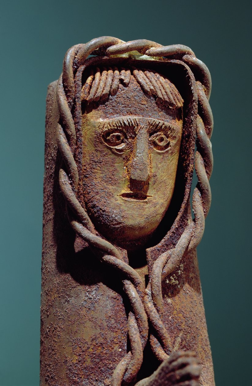 Lysholder med en Jesusfigur (metall) (detalj av 229281) av Mexican School