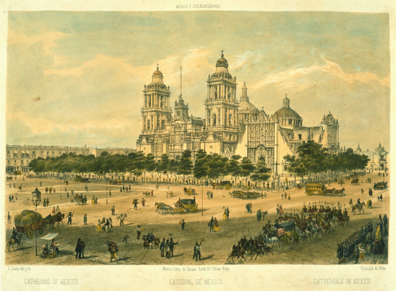 Katedralen i Mexico av Mexican School