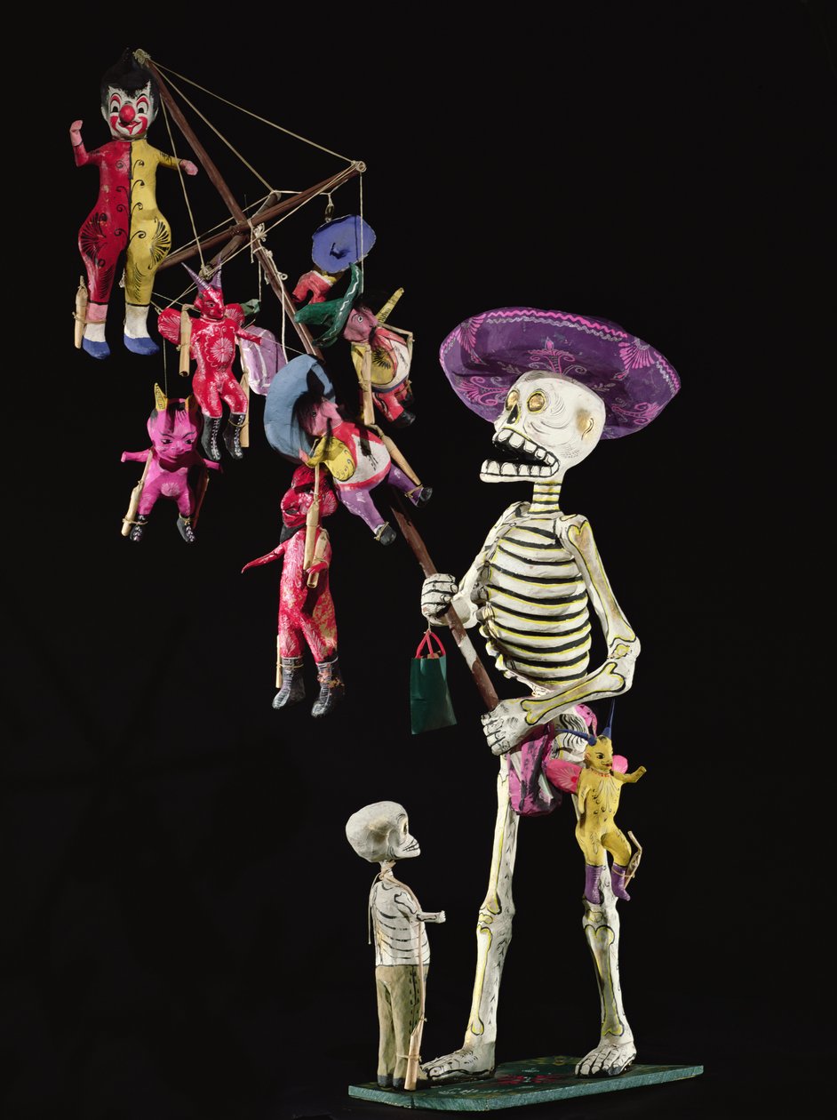 Day of the Dead: Toy Peddler, fra Oaxaca (papir mache) av Mexican School