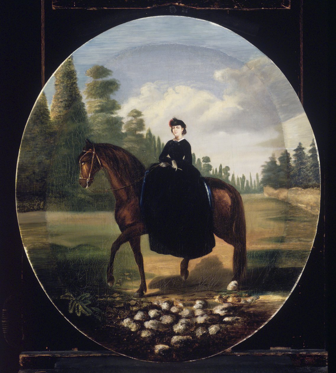 Dona Maria Josefa Romero de Terreros de Parada (olje på lerret montert på papir) av Mexican School