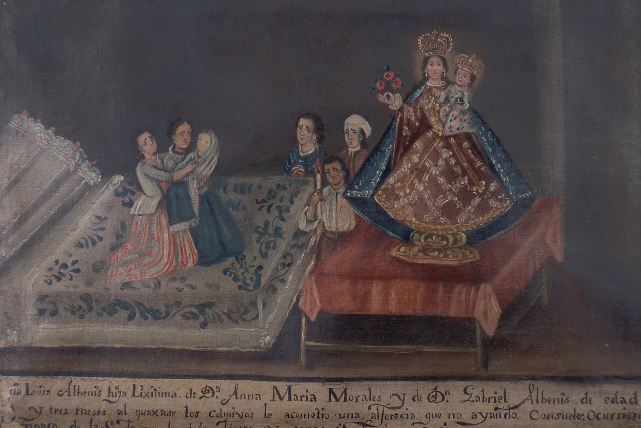 Ex-voto maleri, 1851 av Mexican School