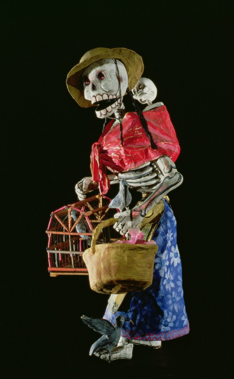 Figur for The Day of the Dead (papir mache) av Mexican School