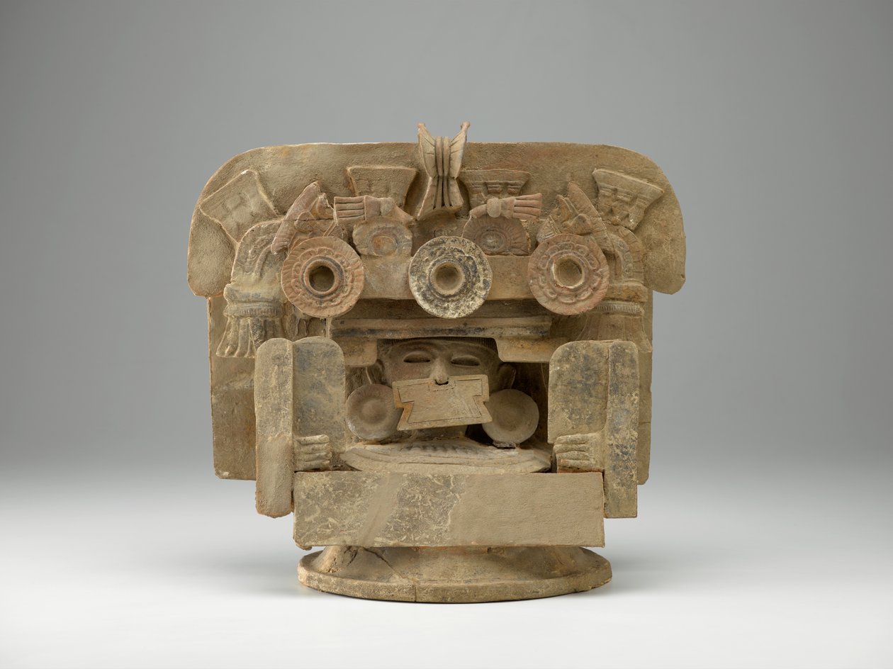 Incensario, ca. 200-600 (terrakotta og maling) av Mexican School