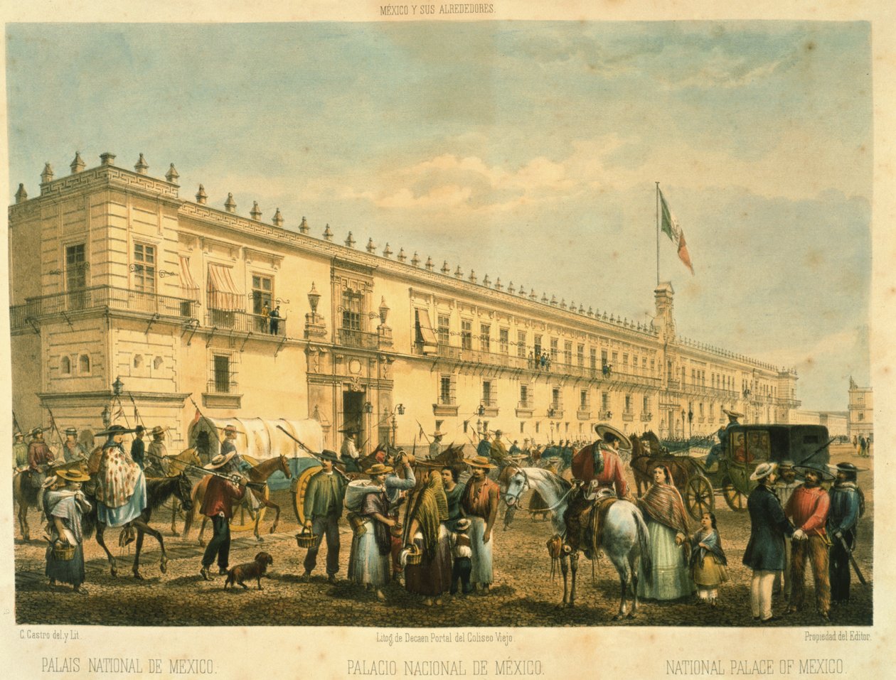 Nasjonalpalasset, Mexico by av Mexican School