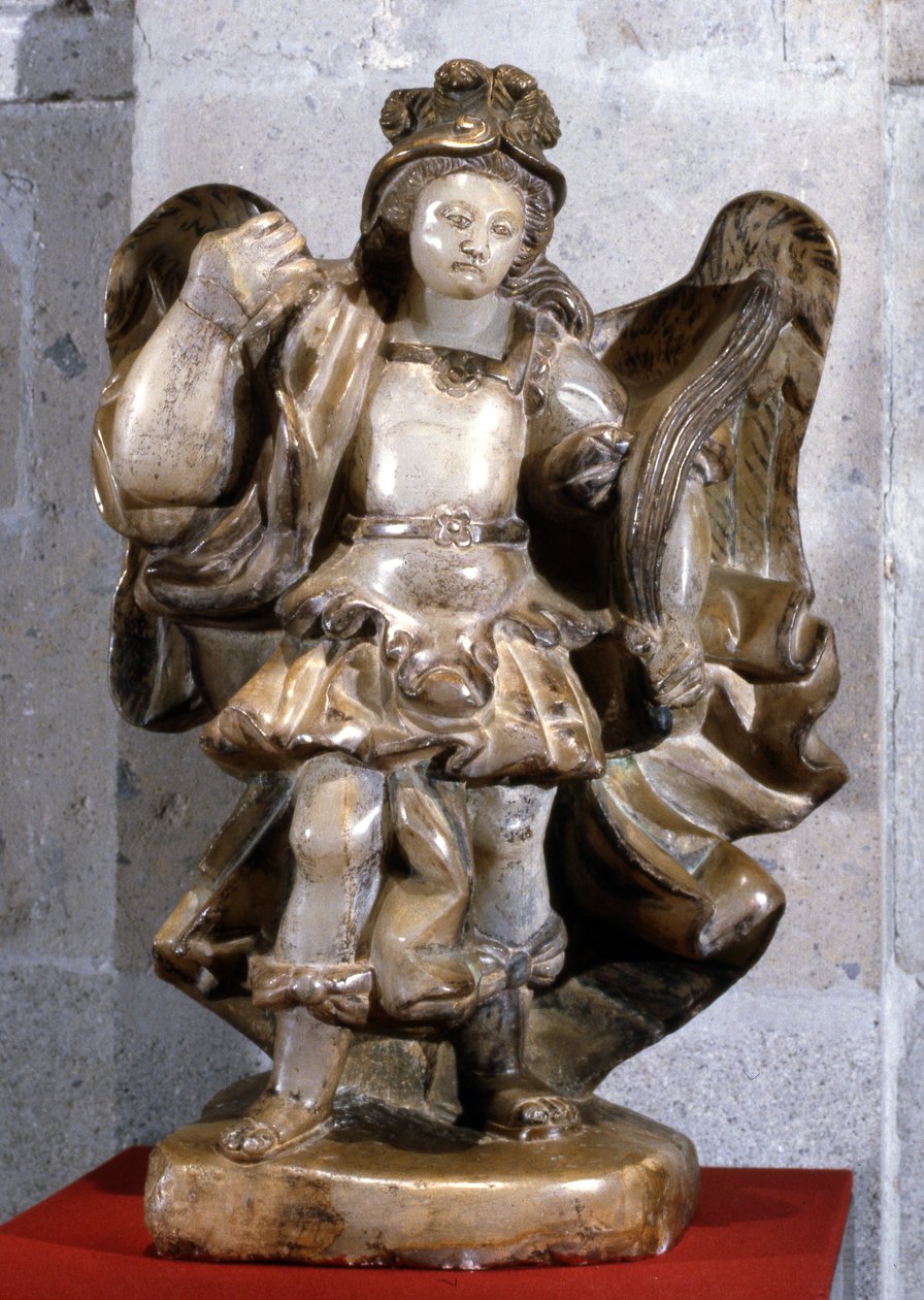 Statue av St. Michael (alabast) av Mexican School