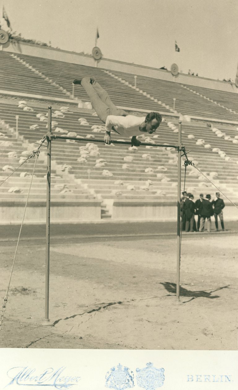 Olympiske leker, 1896; utøveren Herman Weingartner, horisontal barmester av Meyer Albert
