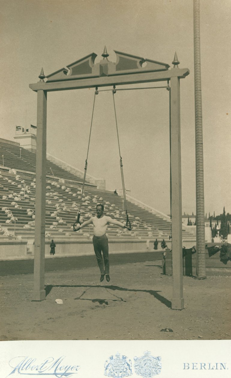 Olympiske leker, 1896; utøveren Herman Weingartner, tredje i ringene av Meyer Albert