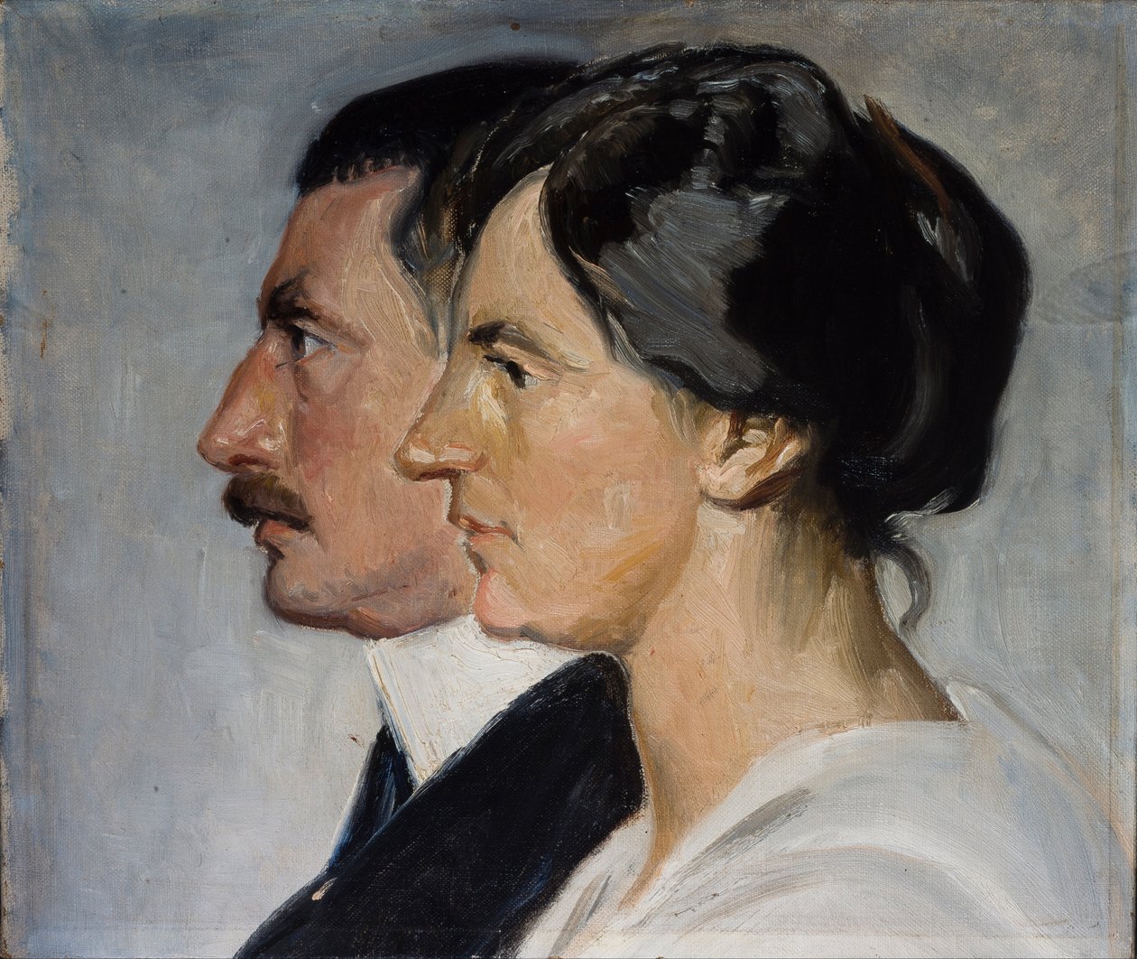 Kong Christian X og dronning Alexandrine av Danmark av Michael Peter Ancher