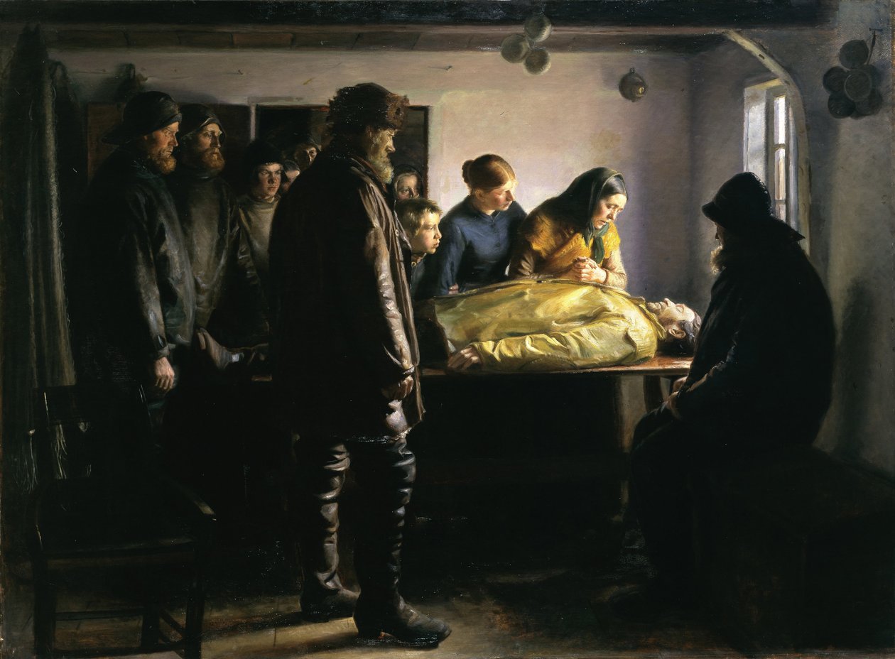 Den druknede fiskeren av Michael Peter Ancher