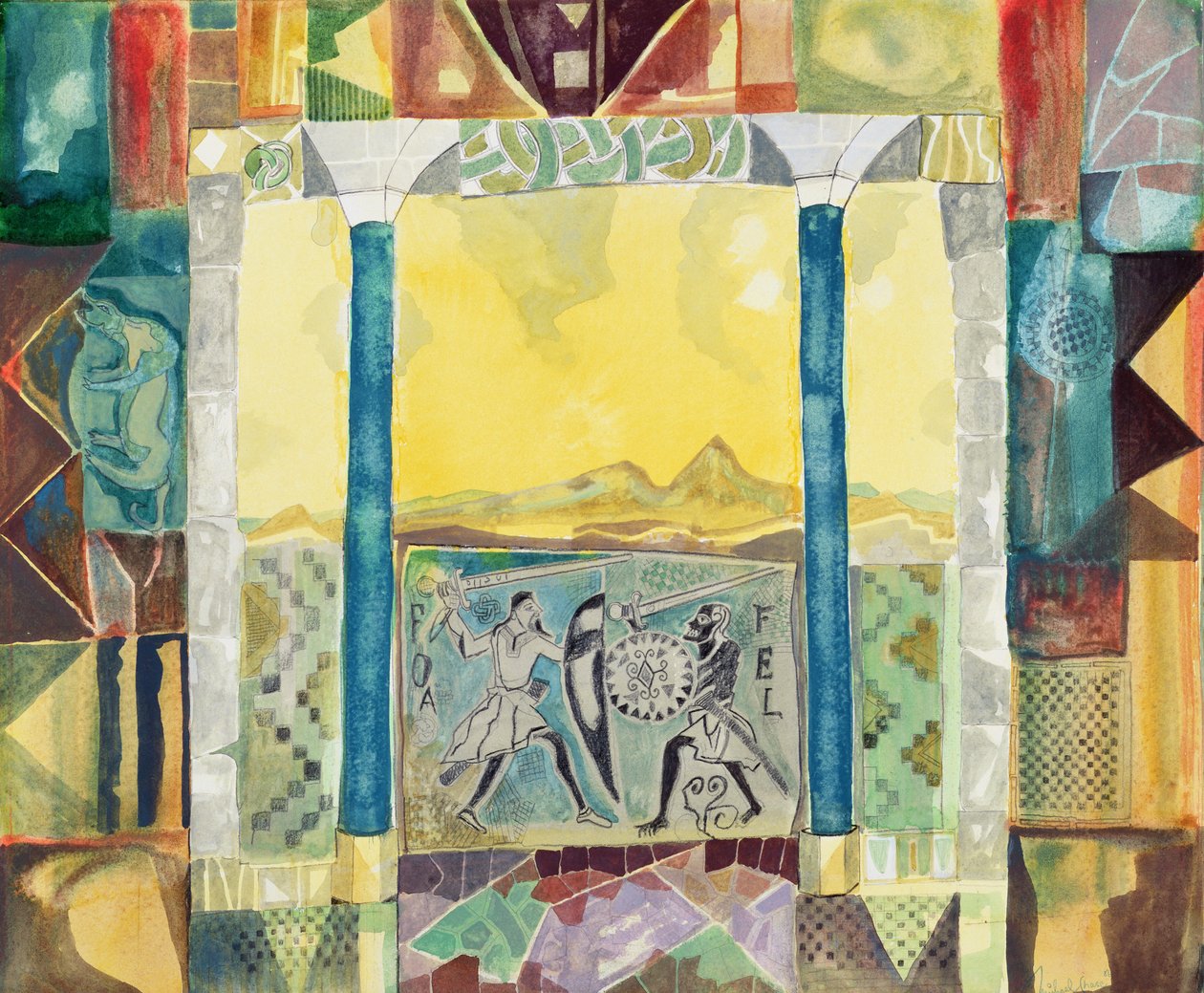 Etruskiske krigere, Tuscania av Michael Chase